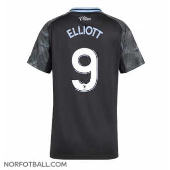 Billige Fotballdrakt Aston Villa Harvey Elliott #9 Replika Bortedrakt Dame 2025-26 Kortermet